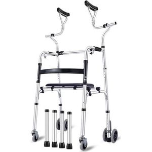 Senioren Staan rechtop, Rollende Wandelaars, Wandelaars, Loopframes, Opvouwbare Oprolbare Rechtopstaande Wandelaars, Medische Rollator Met 2 Wielen, Opvouwbare Draagbare Rollator, Loophulpmi(Size:D)