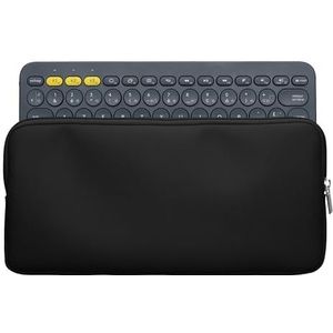 kwmobile toetsenbord hoes compatibel met Logitech K380 hoesje - Nylon keyboard beschermhoes - Keyboards cover in zwart