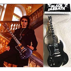 Sleutelhanger Gitaar Gibson Sg Tony Iommi Zwart Sabbath