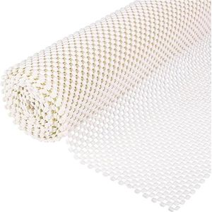 Antislip tapijt onderlaag 2 stuks antislip tapijt pad PVC tapijt laken antislip met hardhouten vloeren avondmaal grip dikke vulling voegt kussen toe voorkomt glijden (kleur: melkachtig wit, maat: 100
