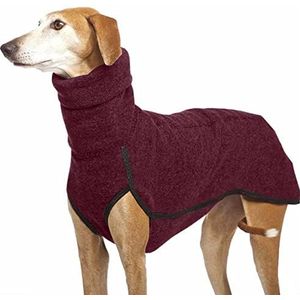 Huisdier kleding windhond grote hondenkleding coltrui shirt zweep hond stretch fleece vest huisdier trui jas voor kleine middelgrote grote honden (kleur: rood, maat: XXL)