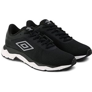 UMBRO Impulsa II Sneakers voor heren, Zwart/Reflecterend, 6.5 US