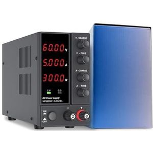 PULME Verstelbare DC LaboratoriumVoeding 30 V 10 A 60 V 5 A Spanningsregelaar Drievoudige Raam Schakelvoeding 220 V 110 V (Kleur: 4 Digits 60V 5A)