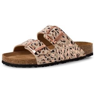 Tamaris - Platte Damessandalen - Beige Luipaard - Hoogwaardige Materialen