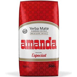 ☘️Amanda Yerba Mate Thee Seleccion Especial 500g + Geschenk Steekproef (40g) |🍵Rijk aan Vitamines en Antioxidanten | Verfrissende Mate Thee met Cafeïne | Stofwisseling versneld | 🇦🇷 Argentinië