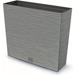 botle Plantenbak in beitellook, balkonbak, grijs, lengte 58 cm, met pot, inzetstuk, hoge bloempot van kunststof