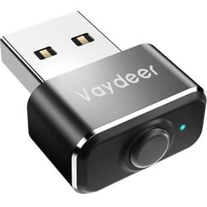 Vaydeer - Mini Mouse Jiggler - USB Mouse Mover - Zwart - 100% Niet Detecteerbaar