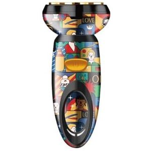 - Mild en niet-irriterend voor de poriën Stijlvol en uniek elektrisch scheerapparaat - Dubbel ringmesnet for efficiënt scheren, USB-opladen, compact en draagbaar, voldoet aan de dagelijkse reisbehoeft