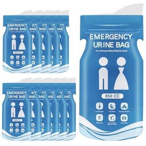 Mokaskaidj 12 stuks wegwerp urinezakken, 850 ml, reisurinoirs voor onderweg