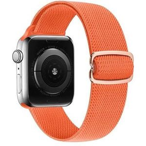 By Qubix - Solo Loop Nylon bandje - Koraal - Compatible met Apple Watch 42mm / 44mm / 45mm / 49mm - Compatible Apple watch bandjes