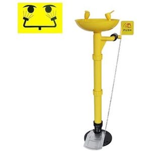 Gecombineerd oogspoel- en douchestation, 304 roestvrijstalen noodunit met NPT-schroefdraad en -pictogram voor industrieel, commercieel en laboratoriumgebruik