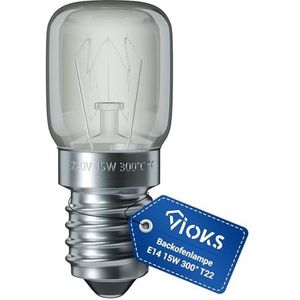 VIOKS Gloeilamp E14 15W 230V 300°C 22mm Ø 48mm voor Neff AEG Bauknecht fornuis koelkast magnetron - T22 lamp E14 koelkast gloeilamp 15W - lamp voor ovens en fornuizen