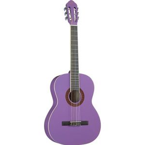 EKO Guitars CS-10 violet klassieke gitaar serie Studio schaal 4/4, bovenkant van linde, frame en bodem van gelamineerd lindehout, handvat en toets van berk, inclusief draagtas, kleur violet