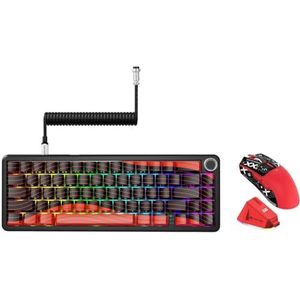 ATTACK SHARK 60% Hall Effect Keyboard and X11 Wireless Gaming Mouse,X65 PRO HE Magnetic Keyboard RGB Hot Swap 8KHz Polling Rate,Superlight Mouse w/Charging Dock 22K DPI,Bluetooth/2.4Ghz/Wired Combo
