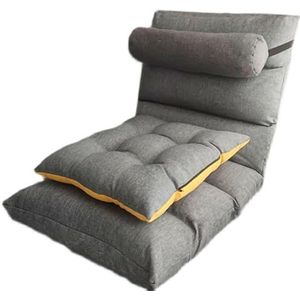 Opvouwbare Sofa Stoel, Opvouwbare hoge rugleuning vloer gaming stoel, zacht kussen, gemakkelijk opvouwbaar, zitzak bank for tieners volwassenen, geschikt for slaapkamer kantoor woonkamer mensen(Black)