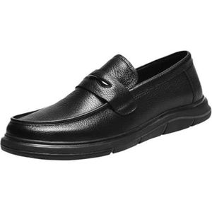 Heren Loafers Casual Instappers Zacht Lichtgewicht Ademend Zakelijke Herenschoenen,zwart,38 EU