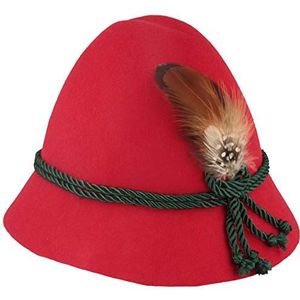 Hoed Brede originele kinderhoed | vilten hoed | klederdrachthoed van 100% wol – met 2-vaks zijden koord & kleine veer voor meisjes en jongens