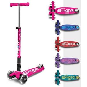 Micro - Maxi Deluxe - Inklapbaar Step - Neon Pink - Geschikt tot 70KG