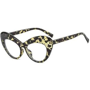 Nepbrillen, Brilmonturen Cat's Eye Extra Large Acetaat Multicolor Unisex(Green)