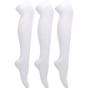 Bonjour Katoenen damessokken (Bro4002-04-Po3-8-11 jaar_Wit)