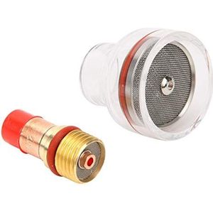 TIG-lastoortssetaccessoires, TIG-toorts gaslensring glazen beker, koperen spantangbehuizing, geleidervloeistofbeschermingssproeierset, voor TIG-17/18/26(2,4 mm)