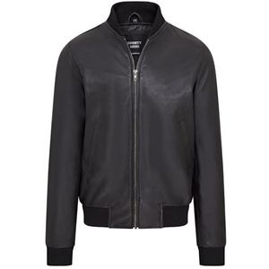 Heren - MA-1 Varsity - Bomberjack - Zwart - 100% Zacht Lamsnappa