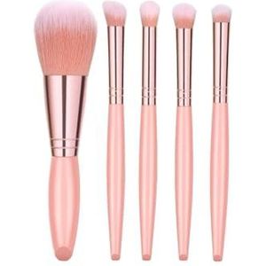 Kwastenset Professionele Reismake-upkwastenset Oogschaduwmake-upkwast Zachte Kwast Basismake-upkwast Make-Up Borstel Set(Pink)