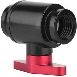 G1/4 ""Black Water-kogelklep met Nikkel-plated Messing voor Computerwaterkoelsystemen, Hoge Stroom Vrouwelijke Klep met Eenvoudige Stroomregeling Blauw Handgreep (#3)