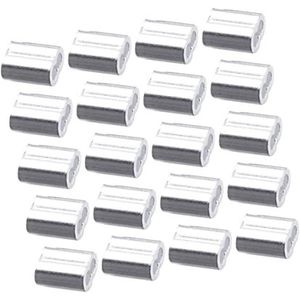 Kabelklemmen, kabelklemmen, 100 stuks aluminium krimplussen for kabelklemmen, dubbel staal for kabelverbindingen en eenvoudige bediening