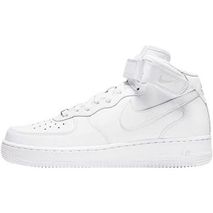 Nike Dames Air Force 1 Mid '07 Leer Wit 366731-100, Wit/Wit-wit, 35.5 EU