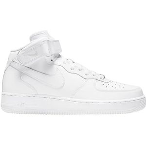 Nike Dames Air Force 1 Mid '07 Leer Wit 366731-100, Wit/Wit-wit, 35.5 EU