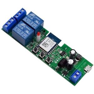 Graffiti 2-weg WiFi Smart Switch, momentane/zelfvergrendelende DC7-32V toegangscontrole afstandsbedieningsschakelaar, draadloze afstandsbediening(2-way Graffiti 7-32V (WIFI and RF versions))