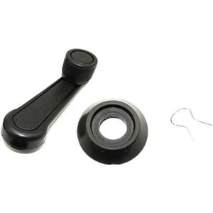 Power Window Regulator Auto raamheffer handbediende hendel auto raam verbinding deurhendel 2 zwengel handopwinder kleur universeel(Black)