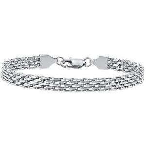 SANDNE Armband ketting voor dames heren mesh band vergulde roestvrij stalen armband stapelbare sieraden, Eén maat, 21 cm, zilveren kleur, Agaat
