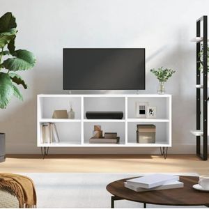 AUUIJKJF Entertainment Centra & TV Stands TV-meubel Hoogglans Wit 103,5x30x50 cm Engineered Houten Meubels