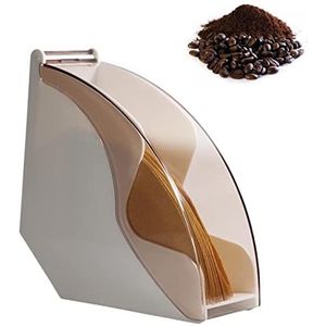 Niktule Koffiefilterhouder, koffiefilterbox met stofdicht, 4 kleuren, koffiefilterhouder, filterpapierhouder voor Coffee Shop Home, opbergcapaciteit van 100 stuks papieren filters