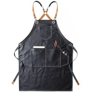 HTYHZIMS Gereedschapsschort, schort, huishouden, keuken, wassen, werkkleding, kapper, manicure, Schwarz, Eén maat