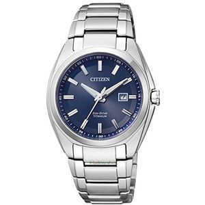 Citizen Analoog Eco-Drive horloge voor dames, met titanium armband, blauw, armband