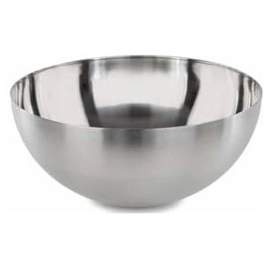 IKEA Saladekom ""Blanda Blank"" serveerschaal met 28 cm diameter van roestvrij staal, zilver