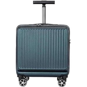 Bagage 16 Inch Koffers Zakenreizen Instappen Handbagage Krasbestendig Hard Met Wielen Trolley Koffer (Color : F, Size : 16 in)