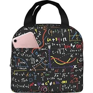 JYQCNSMJYB2 Math Formule Print Geïsoleerde Lunchbox voor Vrouwen en Mannen, Lichte Duurzame Tote Bag voor Kantoorwerk School