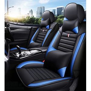 Autostoelhoezen Volledige Set Dekking Auto Seat Cover Voor Audi A3 Voor Sportback A1 A2 A4 A6 A8 Q3 Q5 Q7 Auto Accessoires (Color : Zwart blauw, Grootte : Deluxe)