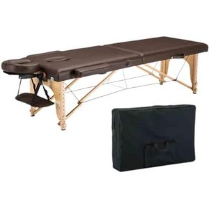 CQCCQ In hoogte verstelbaar opvouwbaar schoonheidsmassagebed Professioneel schoonheidsmassagebed met hoofdgat Tatoeagebed Therapiebed, for spa-salon Tatoeage- en schoonheidsbehandelingen(Brown1,185x60
