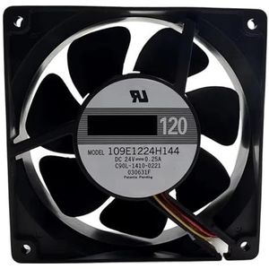 24V 0.25A ventilator 120x120x38mm 12cm 109E1224H144(2-draads G1)