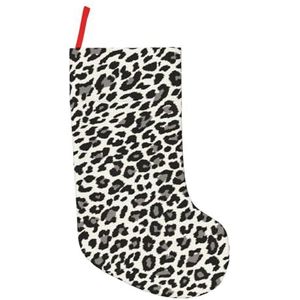 Zwarte Luipaardprint Print Kerst Kousen,Vakantie Party Decoraties
