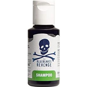 The Bluebeards Revenge Shampoo voor mannen, veganistische vriendelijke shampoo, hydrateert haar en scalp, verwijdert trapped vuil, olie en stylingproducten, vrij van sulfaten en parabenen, 50 ml