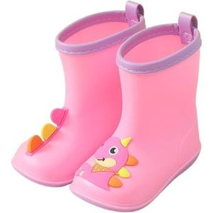 Regenschoenen for jongens en meisjes, regenlaarzen, waterdichte schoenen, antislip regenlaarzen(Color:Pink,Size:Size 18/18CM)