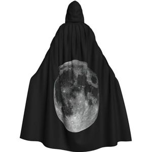 WURTON Maanprint Volwassen Hooded Mantel Unisex Capuchon Halloween Kerst Cape Cosplay Kostuum Voor Vrouwen Mannen