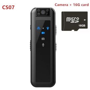 Mini Body Cameram, 1080p Mini DV-camera High-definition Infrarood Nachtzicht Kleine wetshandhaving Recorder Draagbare buitensportcamera voor Pet Walking, Werk, Reizen(Camera 16G card)