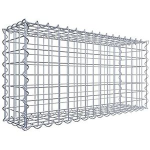 GABIONA - Schanskorf 80 x 40 x 20 cm - schanskorf met maaswijdte 5 x 5 cm - robuuste stenen mand muur met spiraalsluiting